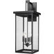 Barkeley 4 Light 30 inch Powder Coated Black Outdoor Wall Sconce